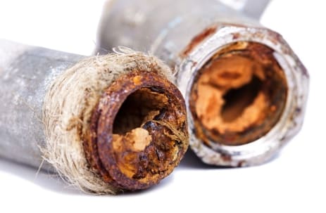 Corroded pipes